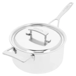 Casserole avec couvercle 22 cm, Inox 18/10, Argent