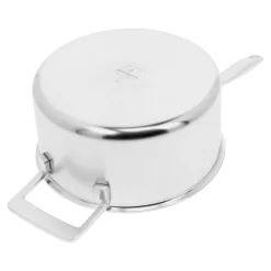 Casserole avec couvercle 22 cm, Inox 18/10, Argent