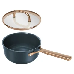 Casserole avec couvercle en verre 18 cm, Aluminium, Bleu