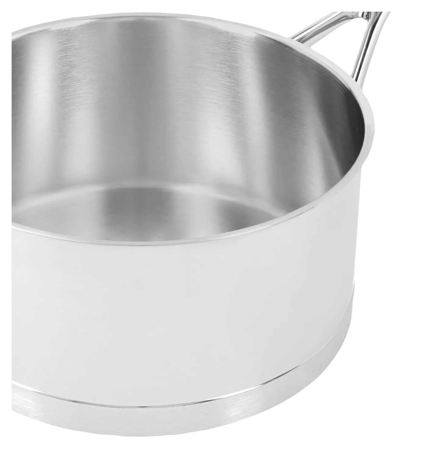 Casserole sans couvercle 20 cm, Inox 18/10, Argent