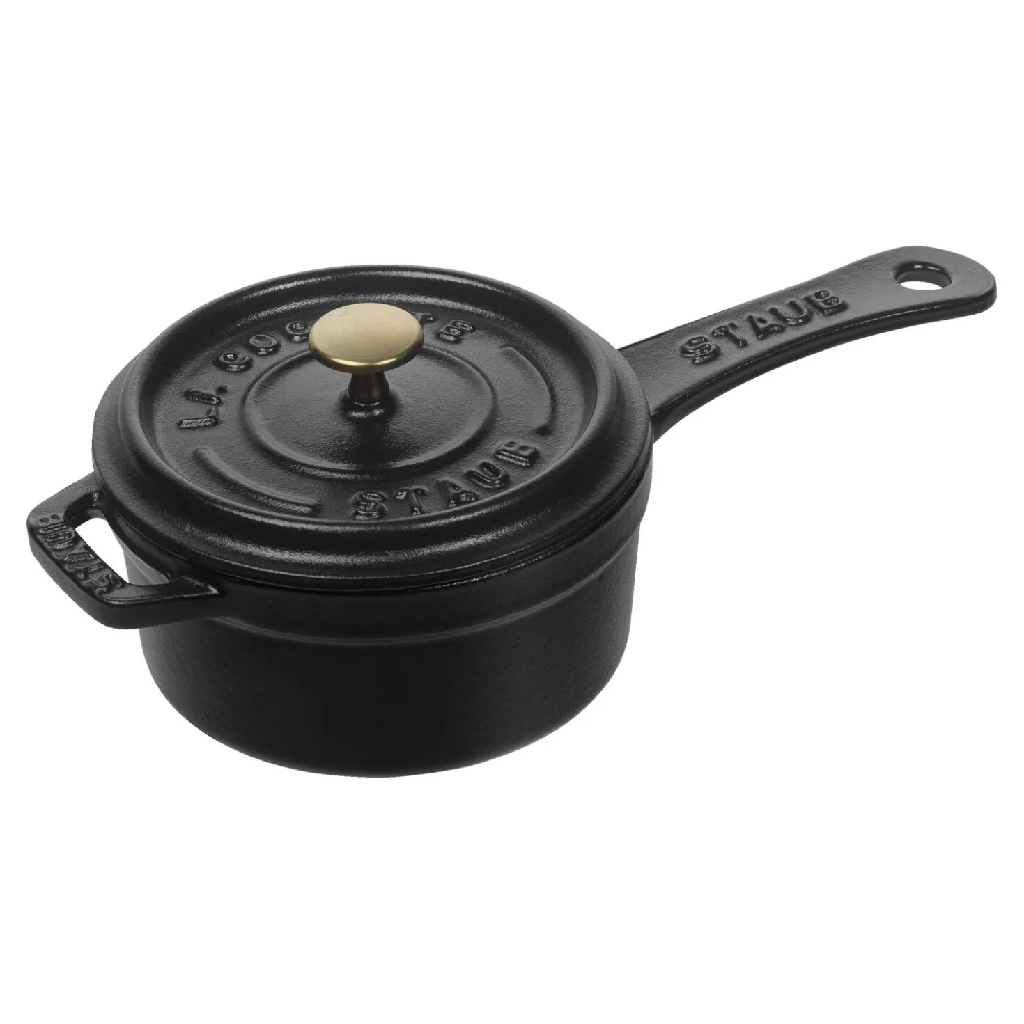 Casserolette 10 cm, Fonte, Noir mat