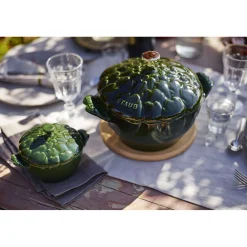 Cocotte 22 cm, Artichaut, Basilic, Fonte