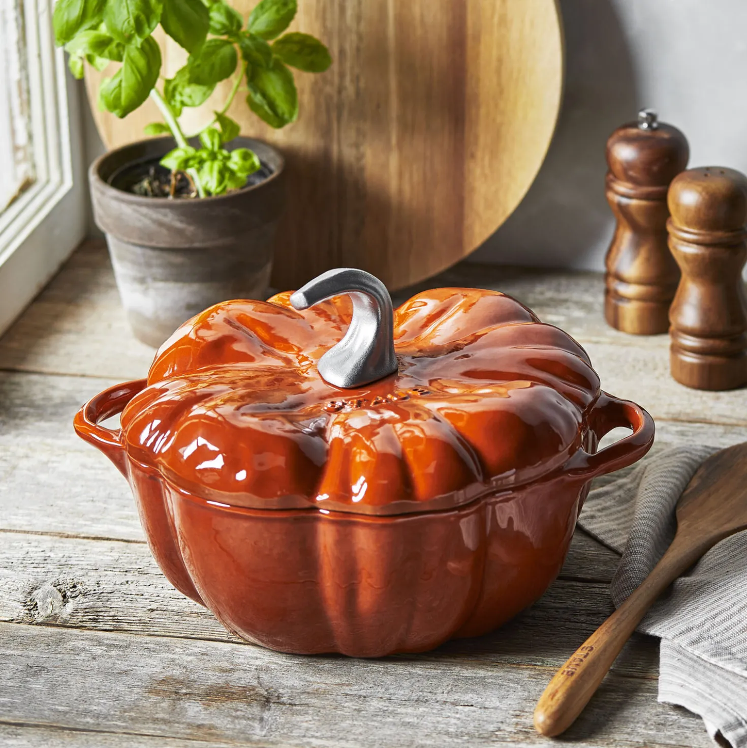 Cocotte 24 cm, Citrouille, Cannelle, Fonte