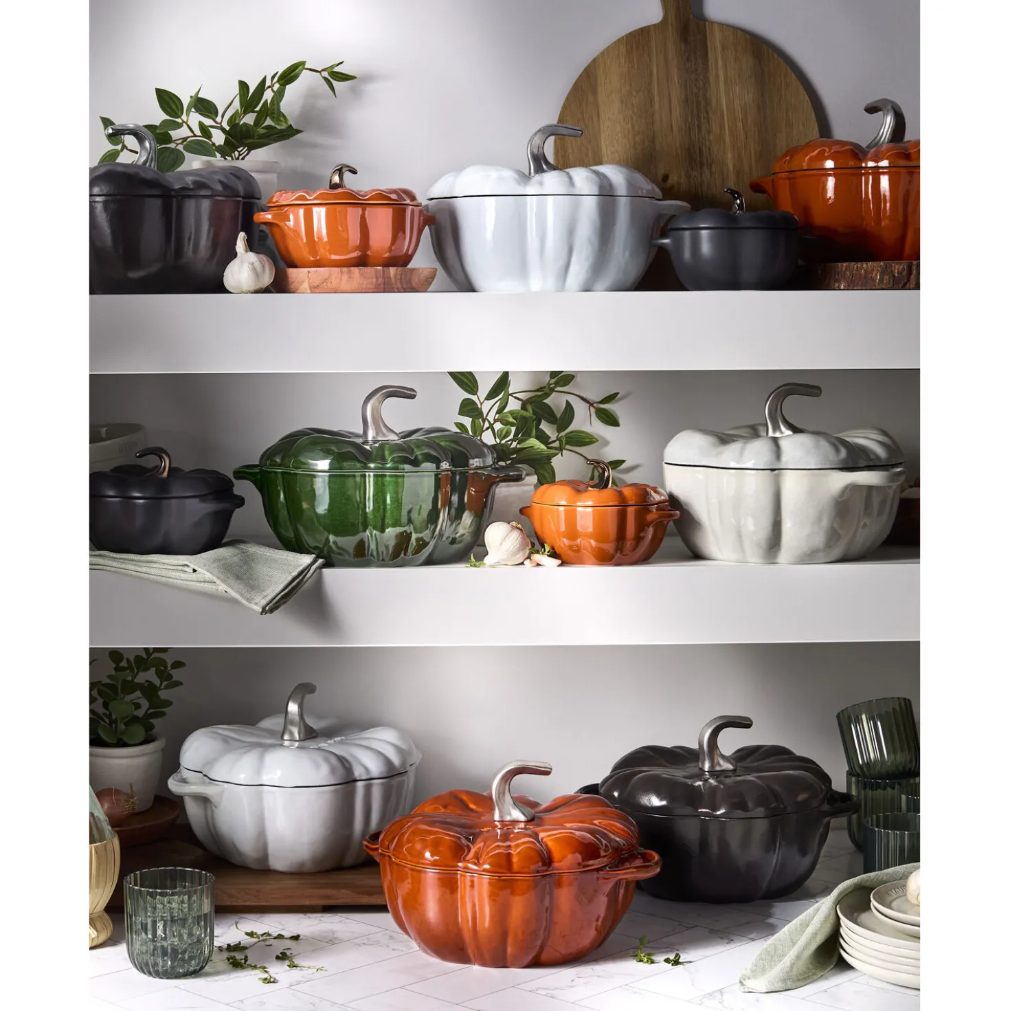 Cocotte 24 cm, Citrouille, Cannelle, Fonte