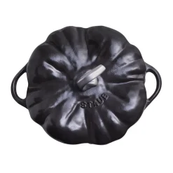 Cocotte 24 cm, Citrouille, Noir mat, Fonte