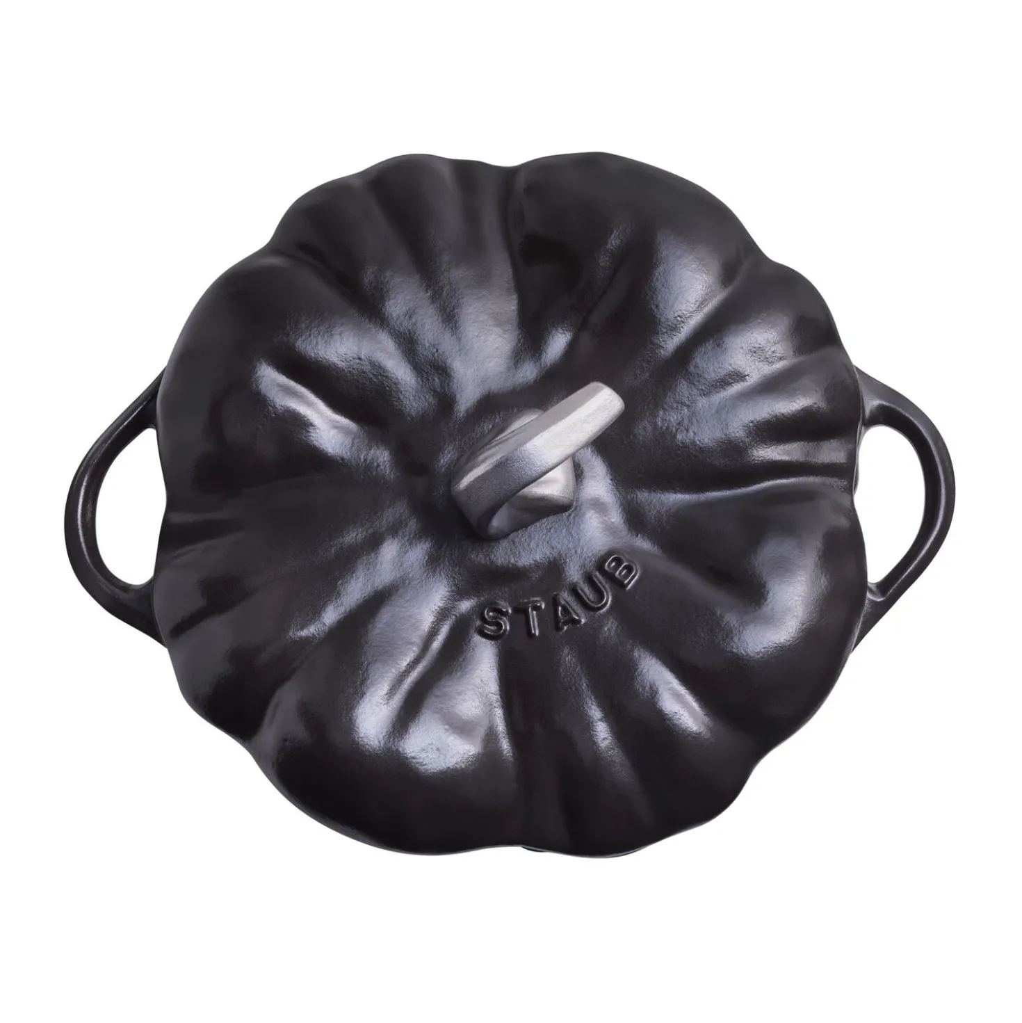 Cocotte 24 cm, Citrouille, Noir mat, Fonte