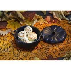 Cocotte 15 cm, Citrouille, Noir mat, Céramique