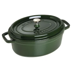 Cocotte 29 cm, Ovale, Basilic, Fonte