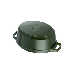 Cocotte 29 cm, Ovale, Basilic, Fonte