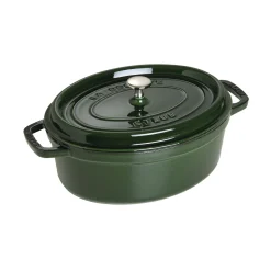 Cocotte 33 cm, Ovale, Basilic, Fonte
