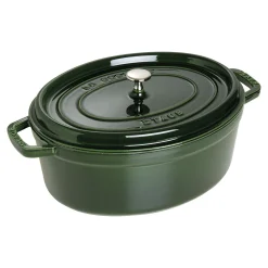 Cocotte 31 cm, Ovale, Basilic, Fonte