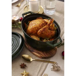 Cocotte 31 cm, Ovale, Basilic, Fonte