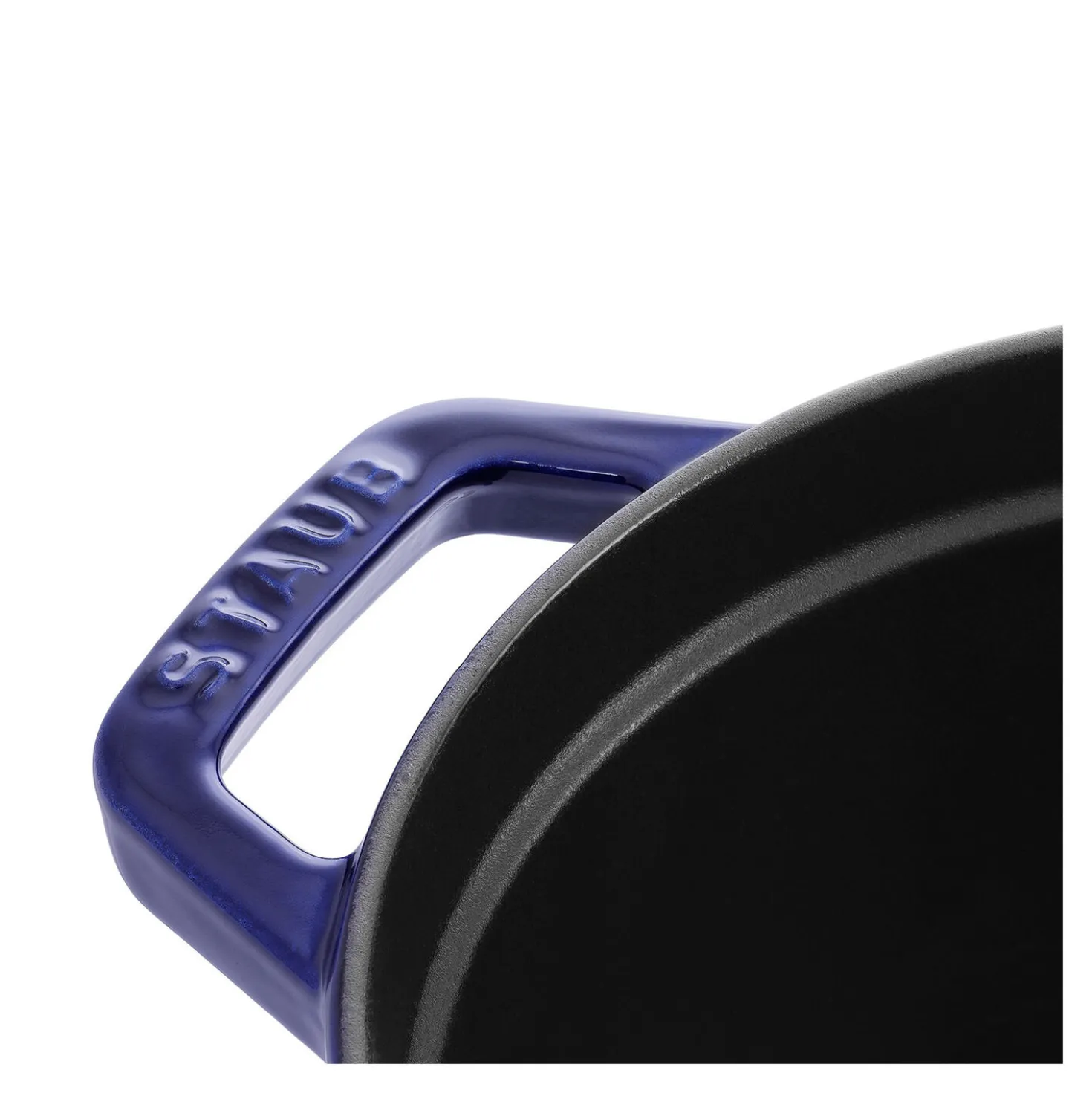 Cocotte 33 cm, Ovale, Bleu intense, Fonte