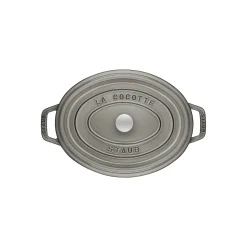 Cocotte 27 cm, Ovale, Gris graphite, Fonte