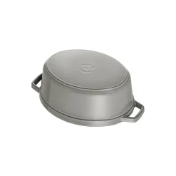 Cocotte 15 cm, Ovale, Gris graphite, Fonte