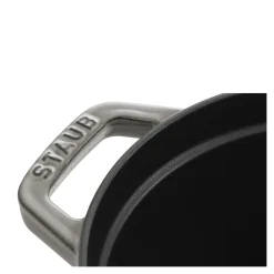 Cocotte 37 cm, Ovale, Gris graphite, Fonte