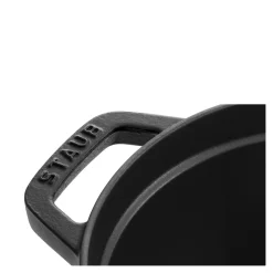 Cocotte 23 cm, Ovale, Noir mat, Fonte