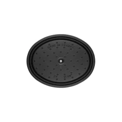 Cocotte 15 cm, Ovale, Noir mat, Fonte