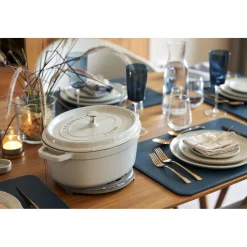 Cocotte 27 cm, Ovale, Truffe blanche, Fonte