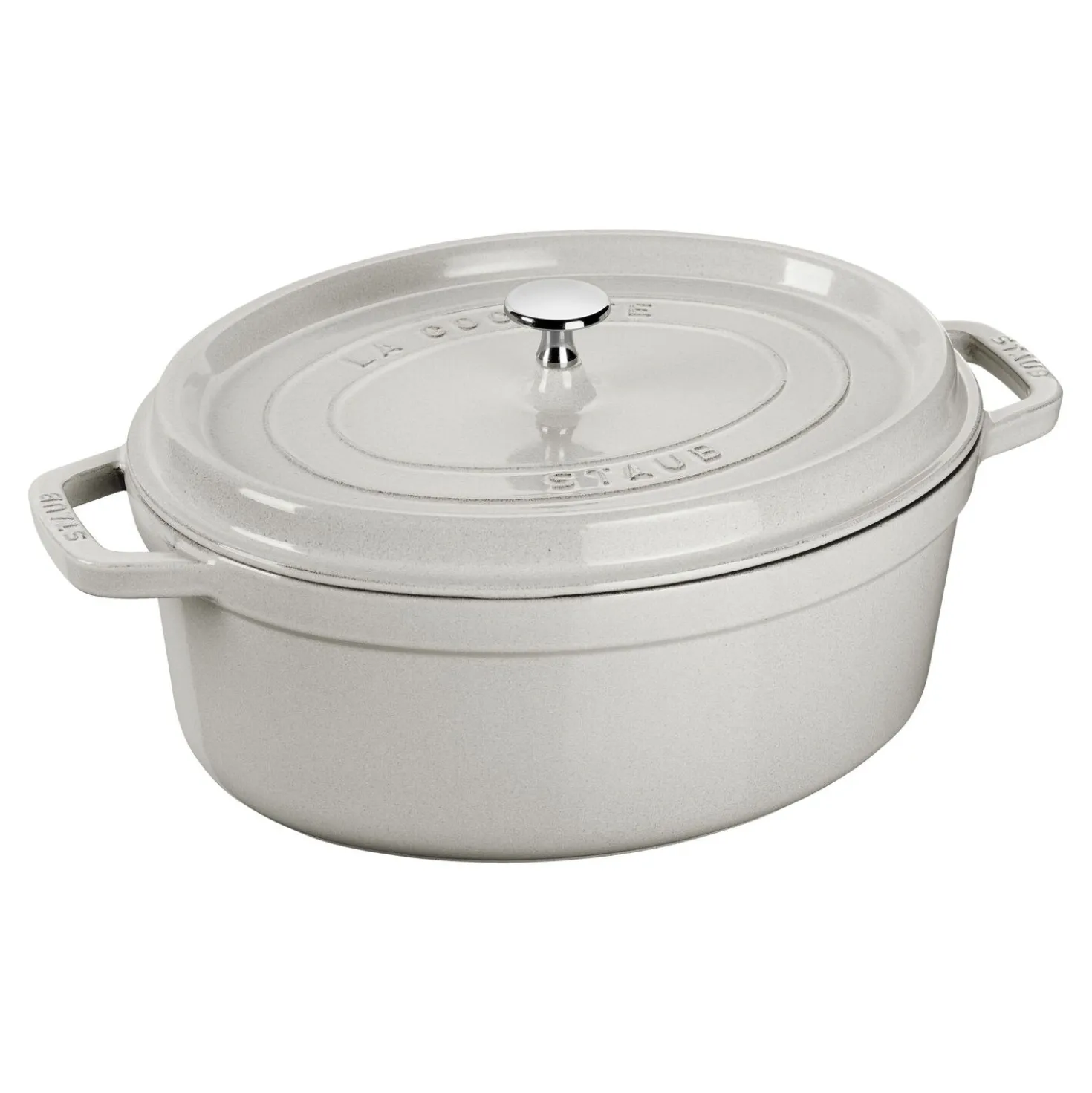 Cocotte 31 cm, Ovale, Truffe blanche, Fonte