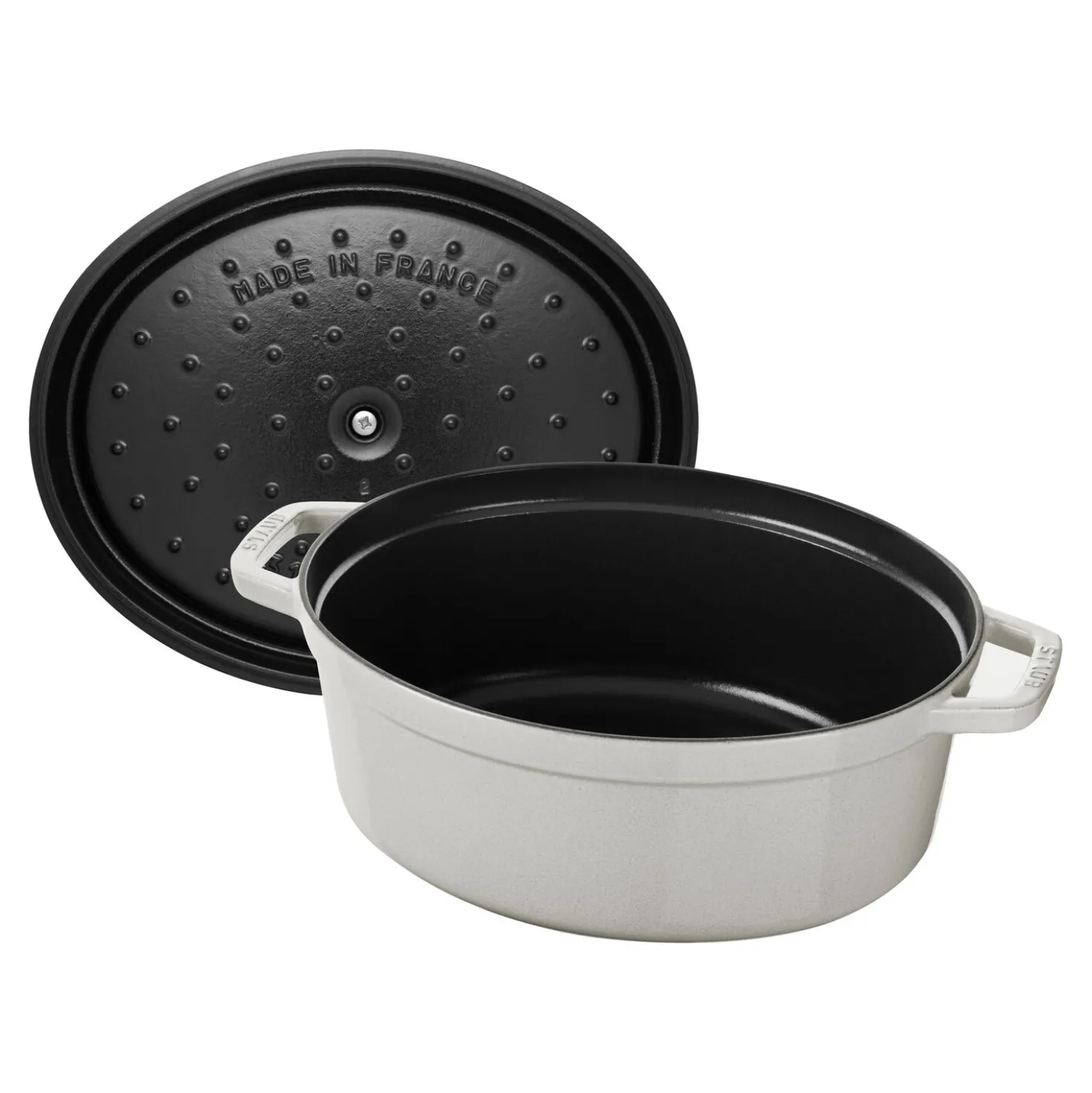 Cocotte 31 cm, Ovale, Truffe blanche, Fonte
