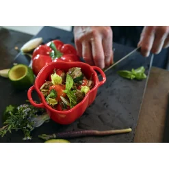 Cocotte 11 cm, Poivron, Orange et rouge, Céramique