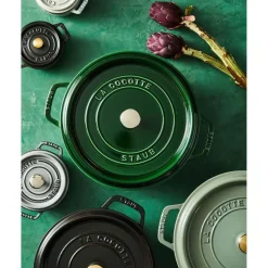 Cocotte 28 cm, Rond(e), Basilic, Fonte