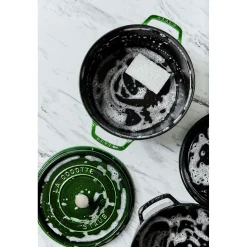 Cocotte 22 cm, Rond(e), Basilic, Fonte