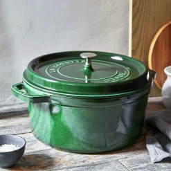Cocotte 24 cm, Rond(e), Basilic, Fonte
