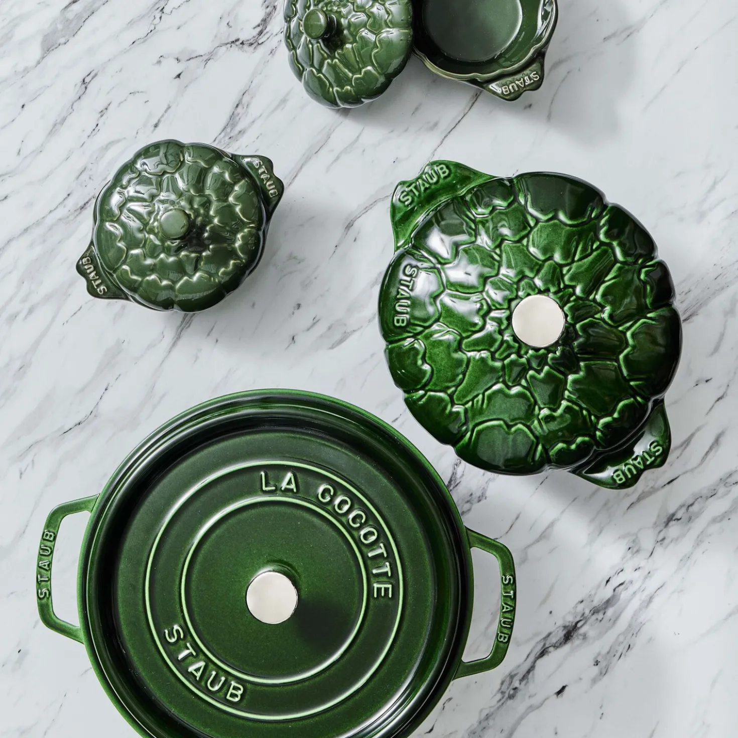Cocotte 24 cm, Rond(e), Basilic, Fonte