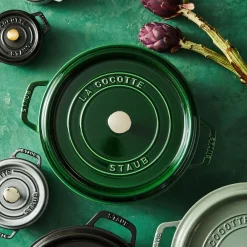 Cocotte 24 cm, Rond(e), Basilic, Fonte