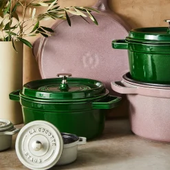 Cocotte 24 cm, Rond(e), Basilic, Fonte