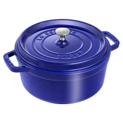 Cocotte 24 cm, Rond(e), Bleu intense, Fonte