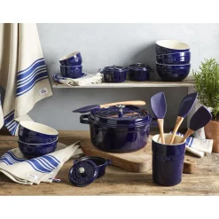 Cocotte 20 cm, Rond(e), Bleu intense, Fonte