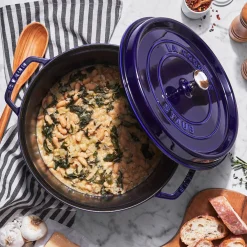 Cocotte 28 cm, Rond(e), Bleu intense, Fonte