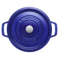 Cocotte 30 cm, Rond(e), Bleu intense, Fonte