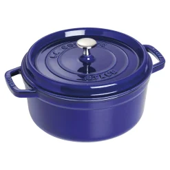 Cocotte 26 cm, Rond(e), Bleu intense, Fonte