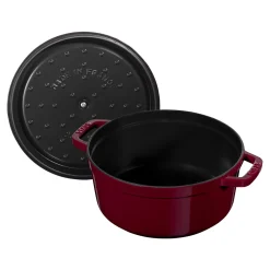Cocotte 28 cm, Rond(e), Bordeaux, Fonte