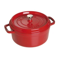 Cocotte 26 cm, Rond(e), Cerise, Fonte