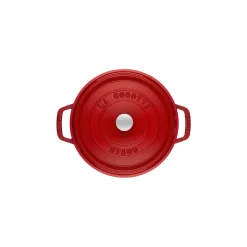 Cocotte 26 cm, Rond(e), Cerise, Fonte