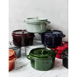 Cocotte 26 cm, Rond(e), Cerise, Fonte