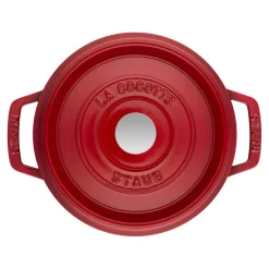 Cocotte 20 cm, Rond(e), Cerise, Fonte