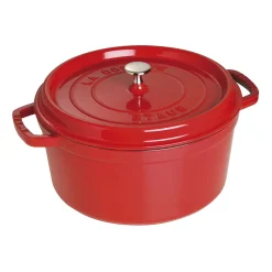 Cocotte 28 cm, Rond(e), Cerise, Fonte