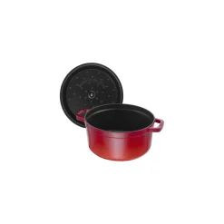 Cocotte 28 cm, Rond(e), Cerise, Fonte