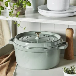 Cocotte 28 cm, Rond(e), Eucalyptus, Fonte
