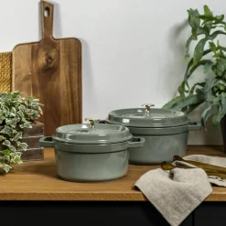 Cocotte 24 cm, Rond(e), Eucalyptus, Fonte