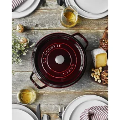 Cocotte 22 cm, Rond(e), Grenadine, Fonte