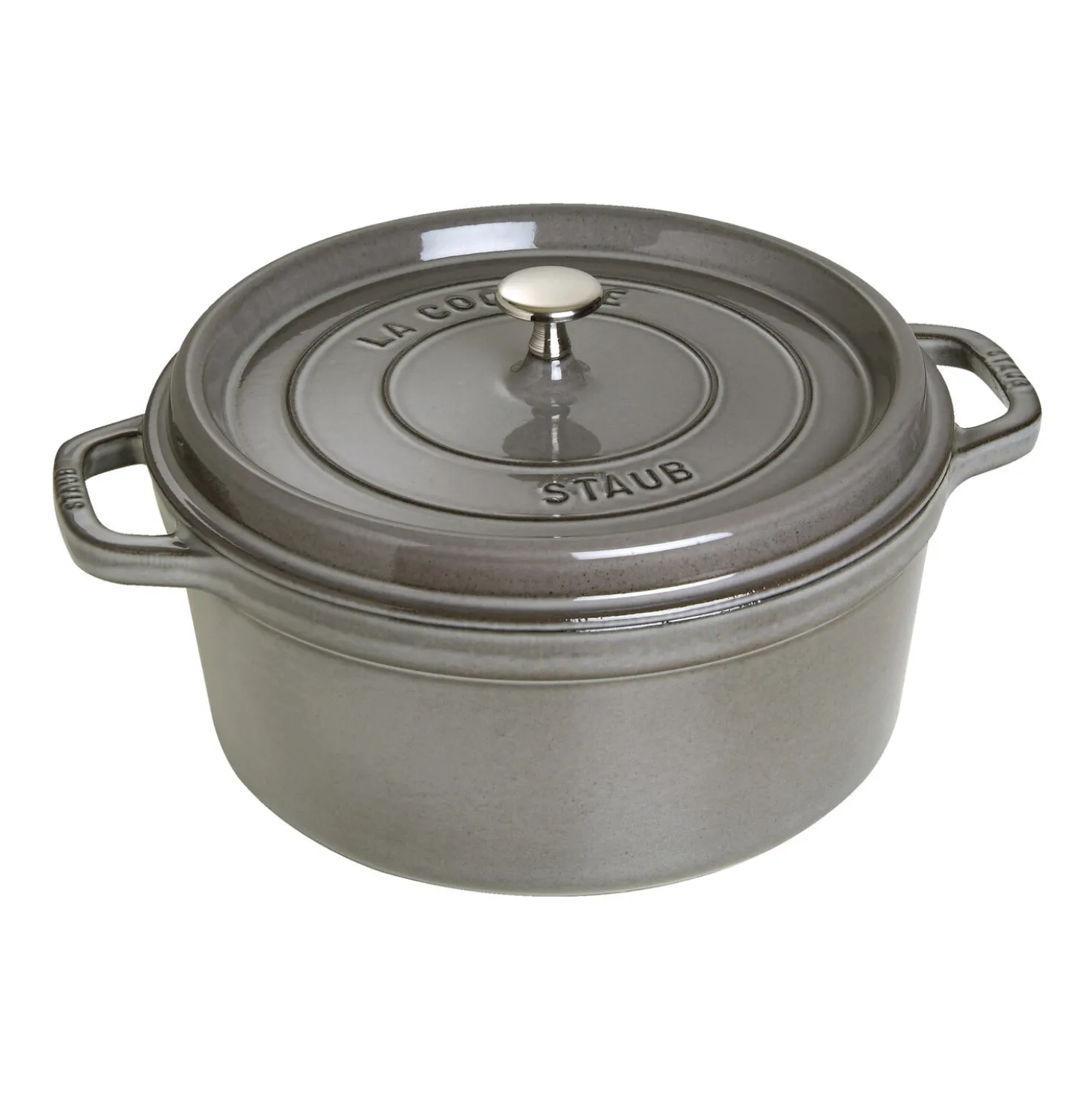 Cocotte 28 cm, Rond(e), Gris graphite, Fonte