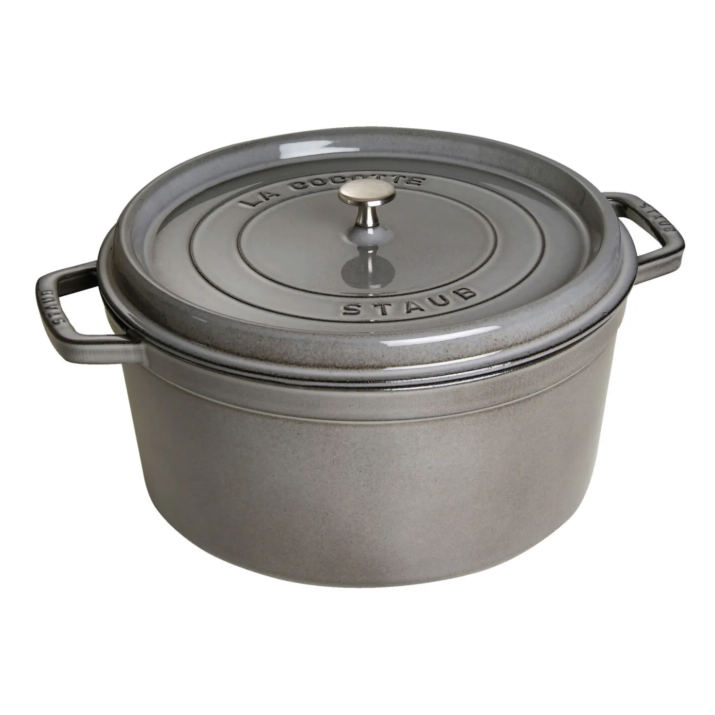 Cocotte 34 cm, Rond(e), Gris graphite, Fonte