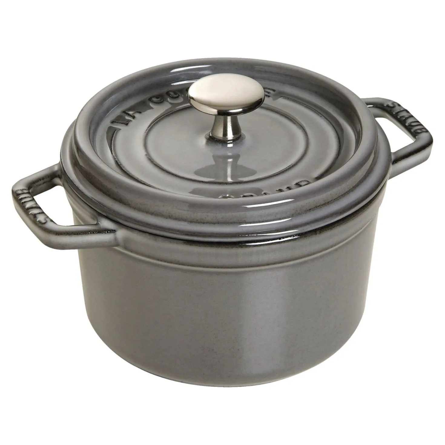 Cocotte 14 cm, Rond(e), Gris graphite, Fonte